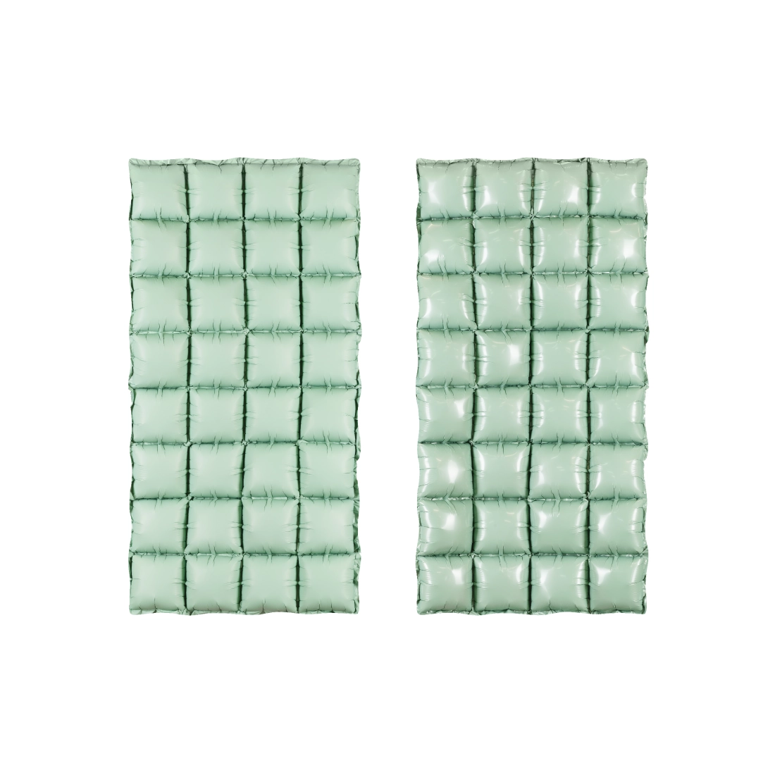 Draperie din baloane din folie, reversibilă, salvie, 55x110 cm – efect mat și lucios