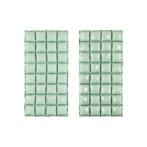 Draperie din baloane din folie, reversibilă, salvie, 55x110 cm – efect mat și lucios