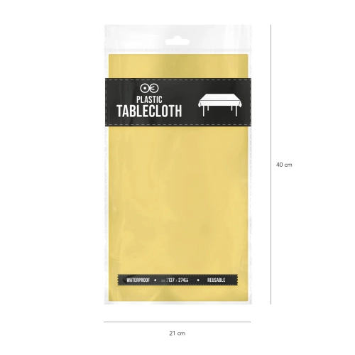 Vízálló arany abrosz 137x274 cm