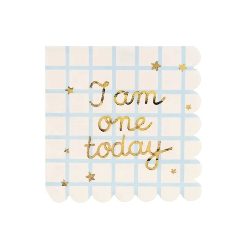 Șervețele I am one today Ursuleț - bej 33x33 cm