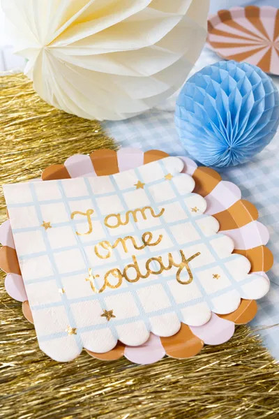 Szalvéták I am one today Medvedík – bézs, 33x33 cm Szalvéták I am one today Medvedík – bézs, 33x33 cm