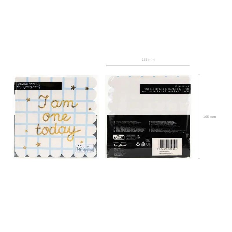 Șervețele I am one today Ursuleț - bej 33x33 cm