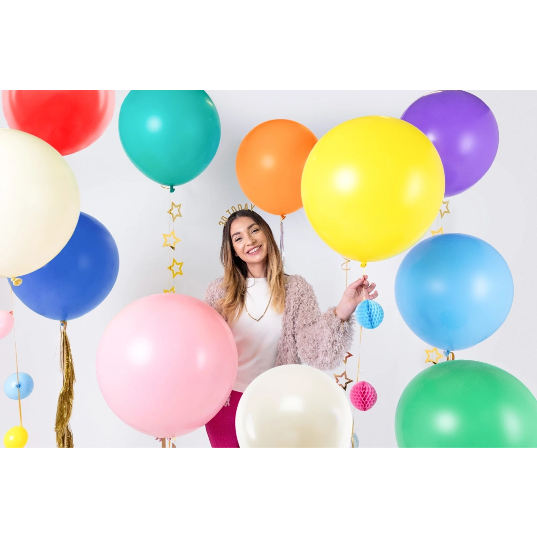 Balon rotund mare 60 cm - burgundă