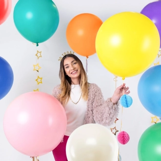 Okrogli veliki balon 60 cm – burgundy