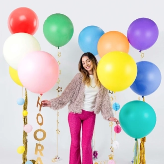 Okrogel velik balon 60 cm – fuksija