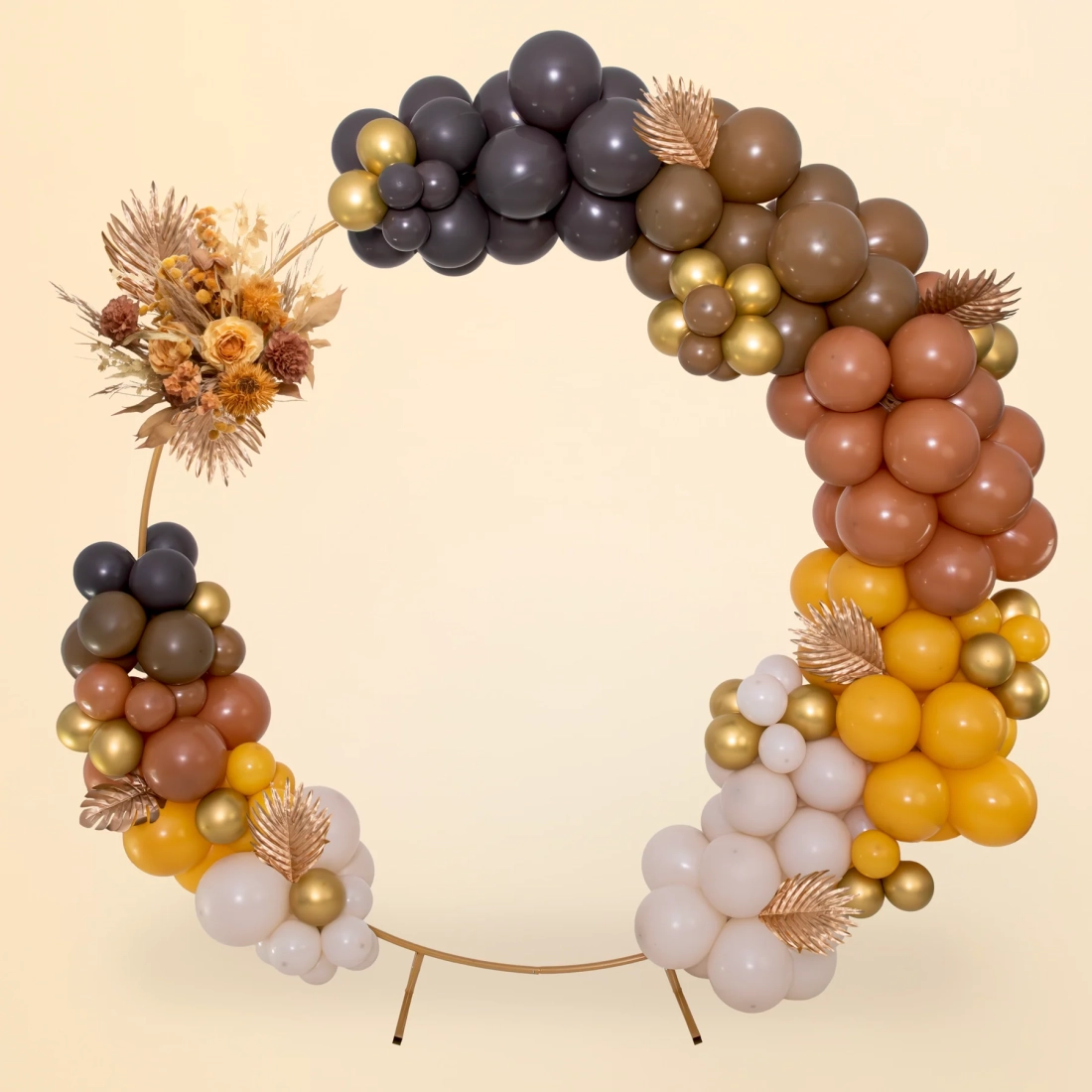 Suport rotund auriu pentru baloane 200 cm