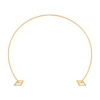 Okrogel zlati stojalo za balone – dekorativni lok 315 x 240 cm