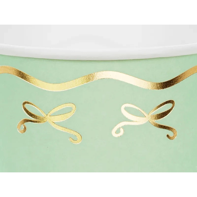 Pahare din hârtie decorate cu fundițe, 220 ml, 6 buc.