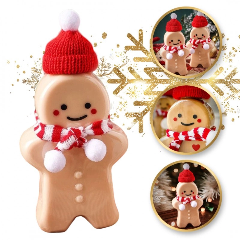 Ozdobná fľaša Perníček s červeným šálom na likér 350ml