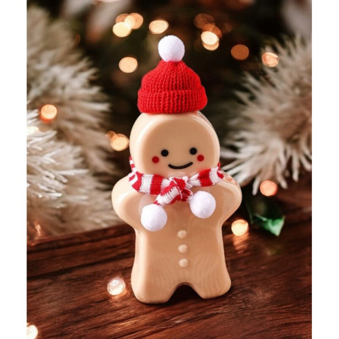 Ozdobná fľaša Perníček s červeným šálom na likér 350ml