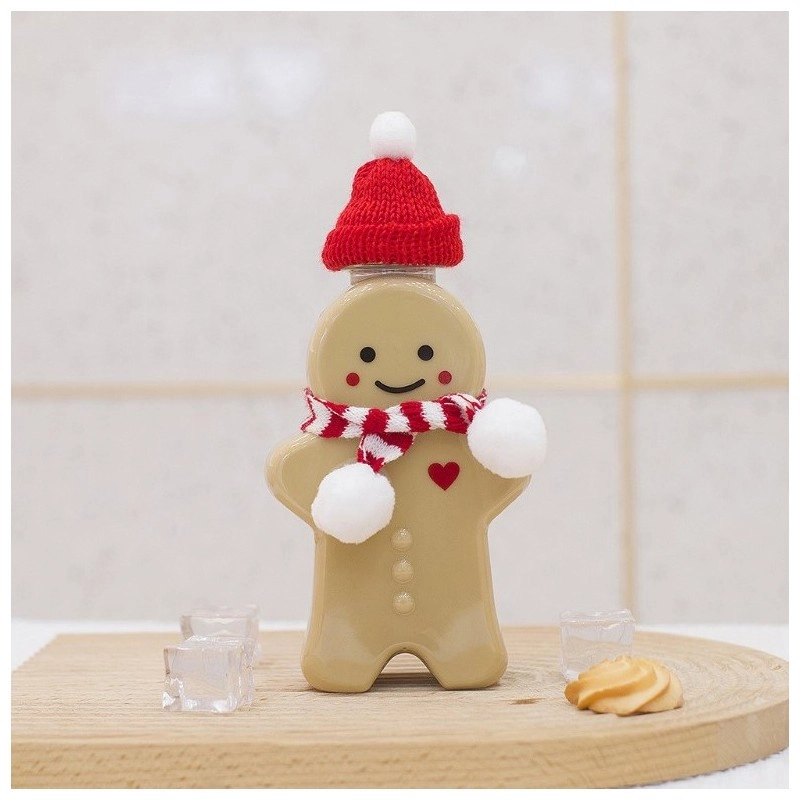 Ozdobná fľaša Perníček s červeným šálom na likér 350ml