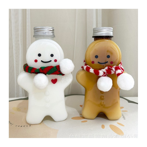 Ozdobná fľaša Perníček so zeleným šálom na likér 350ml