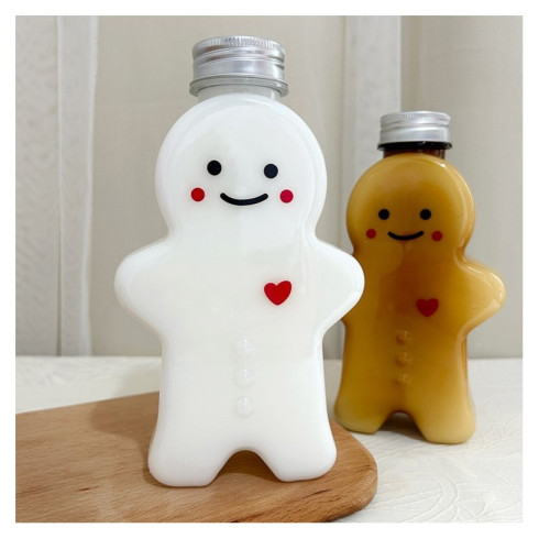 Ozdobná fľaša Perníček so zeleným šálom na likér 350ml