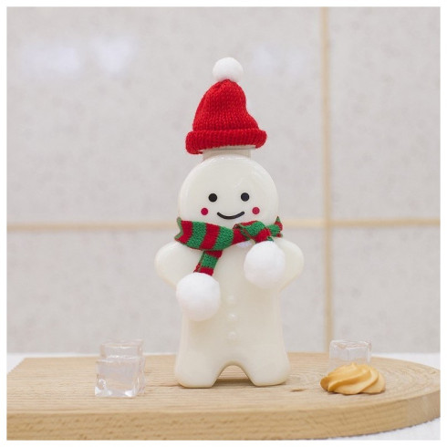 Ozdobná fľaša Perníček so zeleným šálom na likér 350ml