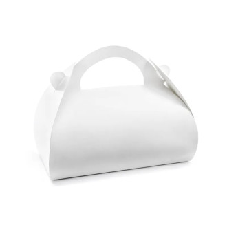 Okrasne bele škatle za torte 16 × 8,5 × 9,5 cm, 10 kosov