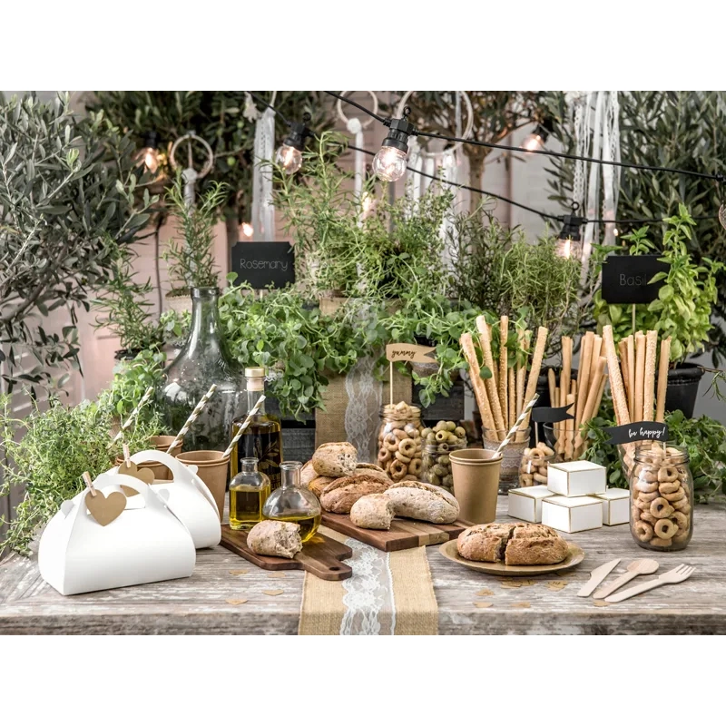 Díszes fehér tortadobozok 16×8,5×9,5 cm, 10 db