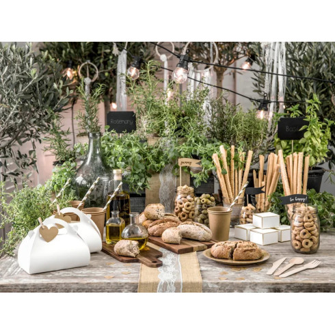 Okrasne bele škatle za torte 16 × 8,5 × 9,5 cm, 10 kosov