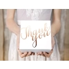 Cutii decorative pentru tort „Thank you” – rozé auriu, 10 buc.