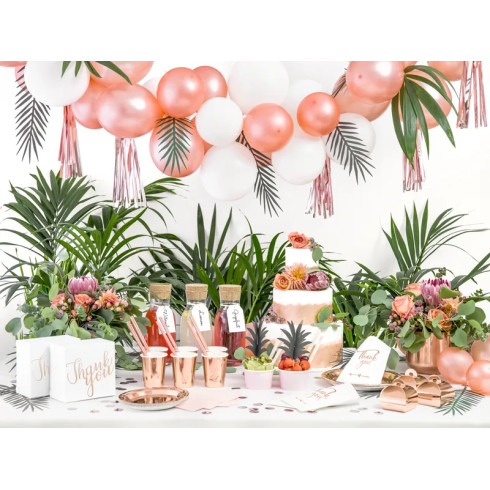 Okrasne škatle za torte Thank you – rožnato zlato, 10 kosov