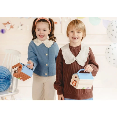 Cutii decorative pentru tort în formă de căsuță pentru câini, 6 buc.