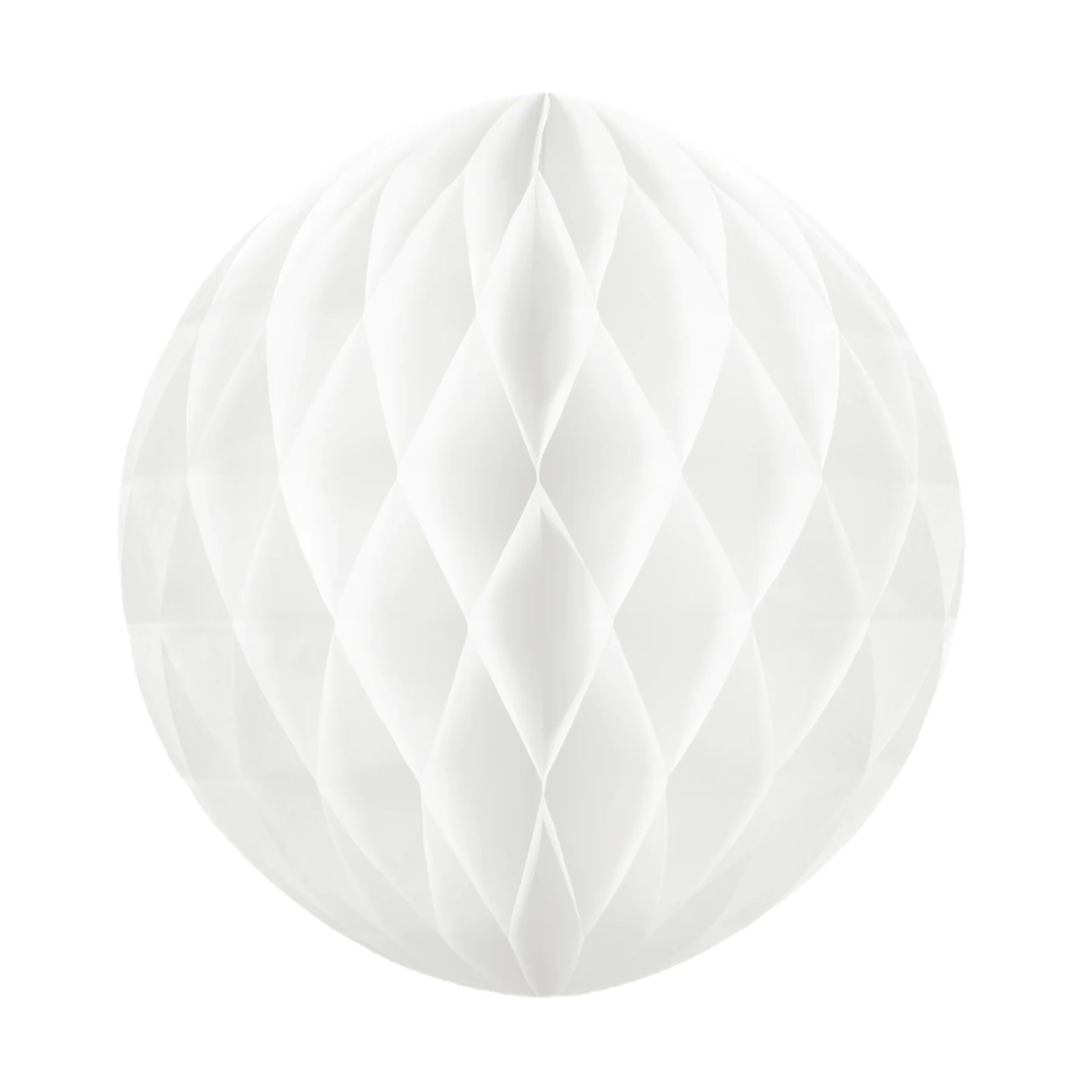 Papír dekorációs „Honeycomb” gömb, fehér, 30 cm