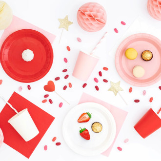 Papirnata dekorativna krogla »Honeycomb« rdeča, 10 cm