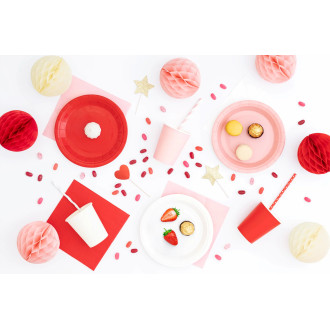 Papirnata dekorativna krogla »Honeycomb« rdeča, 10 cm