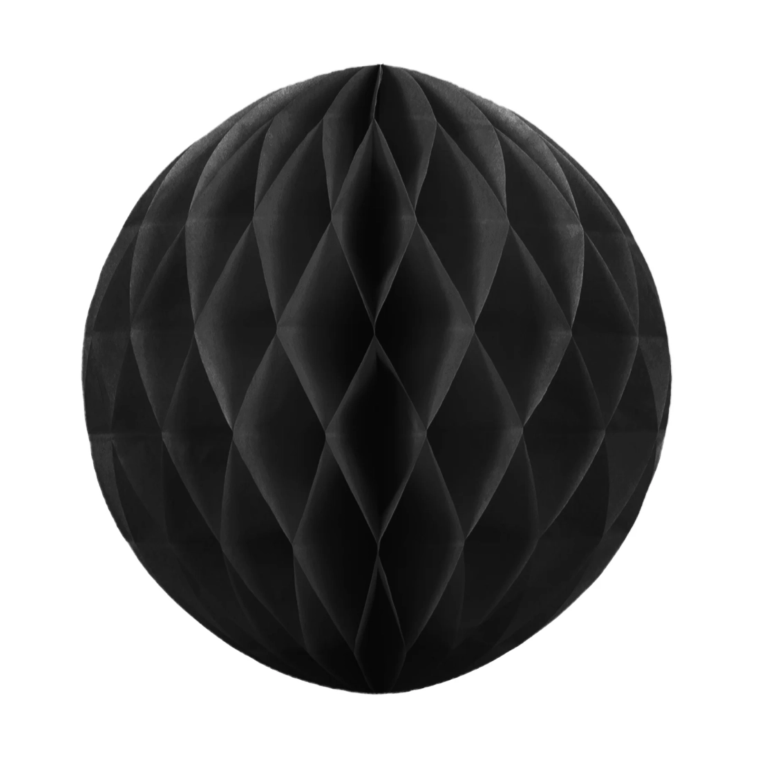Papír dekorációs „Honeycomb” gömb, fekete, 20 cm