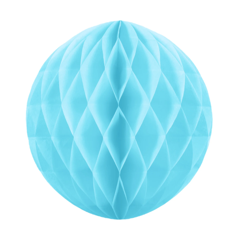 Papír dekorációs „Honeycomb” gömb, kék, 20 cm Papír dekorációs „Honeycomb” gömb, kék, 20 cm