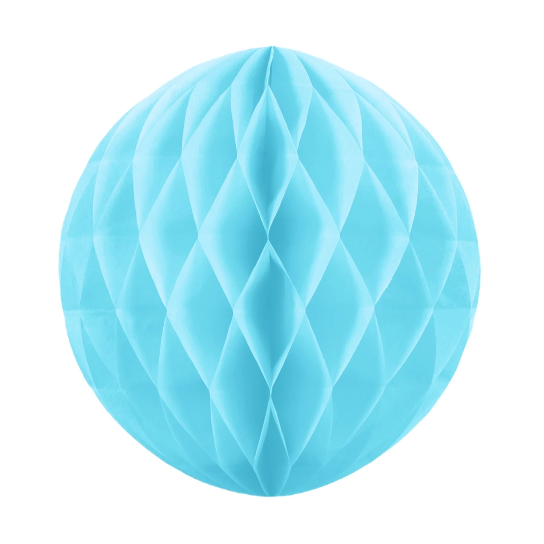 Minge decorativă din hârtie „Honeycomb”, albastră, 30 cm