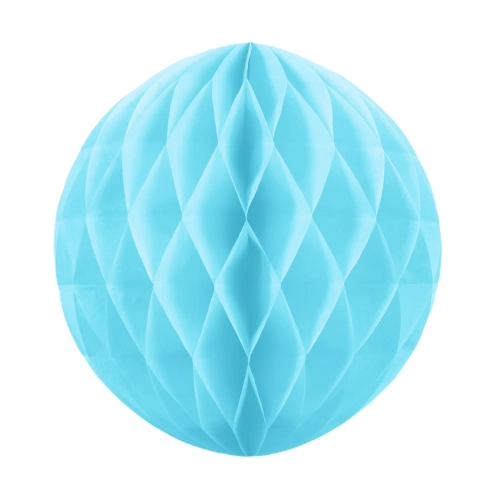 Minge decorativă din hârtie „Honeycomb”, albastră, 30 cm