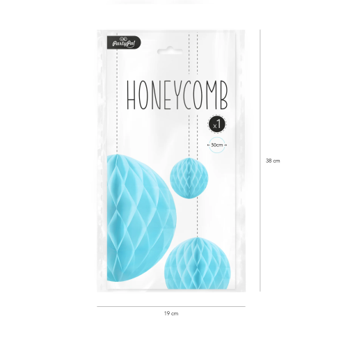 Papír dekorációs gömb „Honeycomb”, kék, 30 cm Papír dekorációs gömb „Honeycomb”, kék, 30 cm