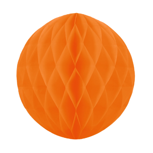 Papír dekorációs „Honeycomb” gömb, narancssárga, 20 cm Papír dekorációs „Honeycomb” gömb, narancssárga, 20 cm