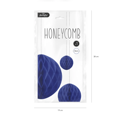 Papír dekorációs „Honeycomb” gömb, sötétkék, 30 cm Papír dekorációs „Honeycomb” gömb, sötétkék, 30 cm