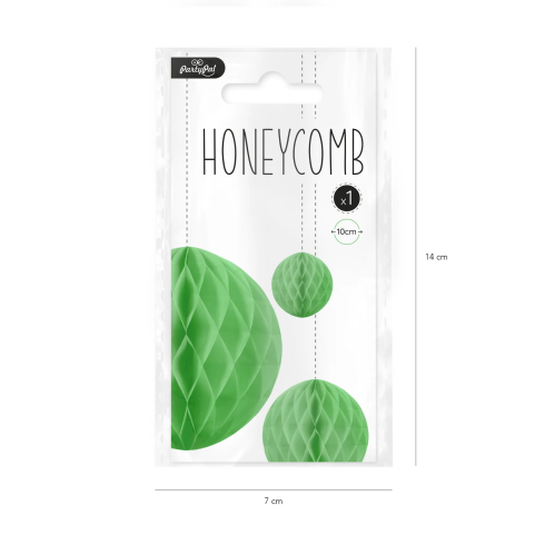 Papír dekorációs „Honeycomb” gömb, zöld, 10 cm Papír dekorációs „Honeycomb” gömb, zöld, 10 cm