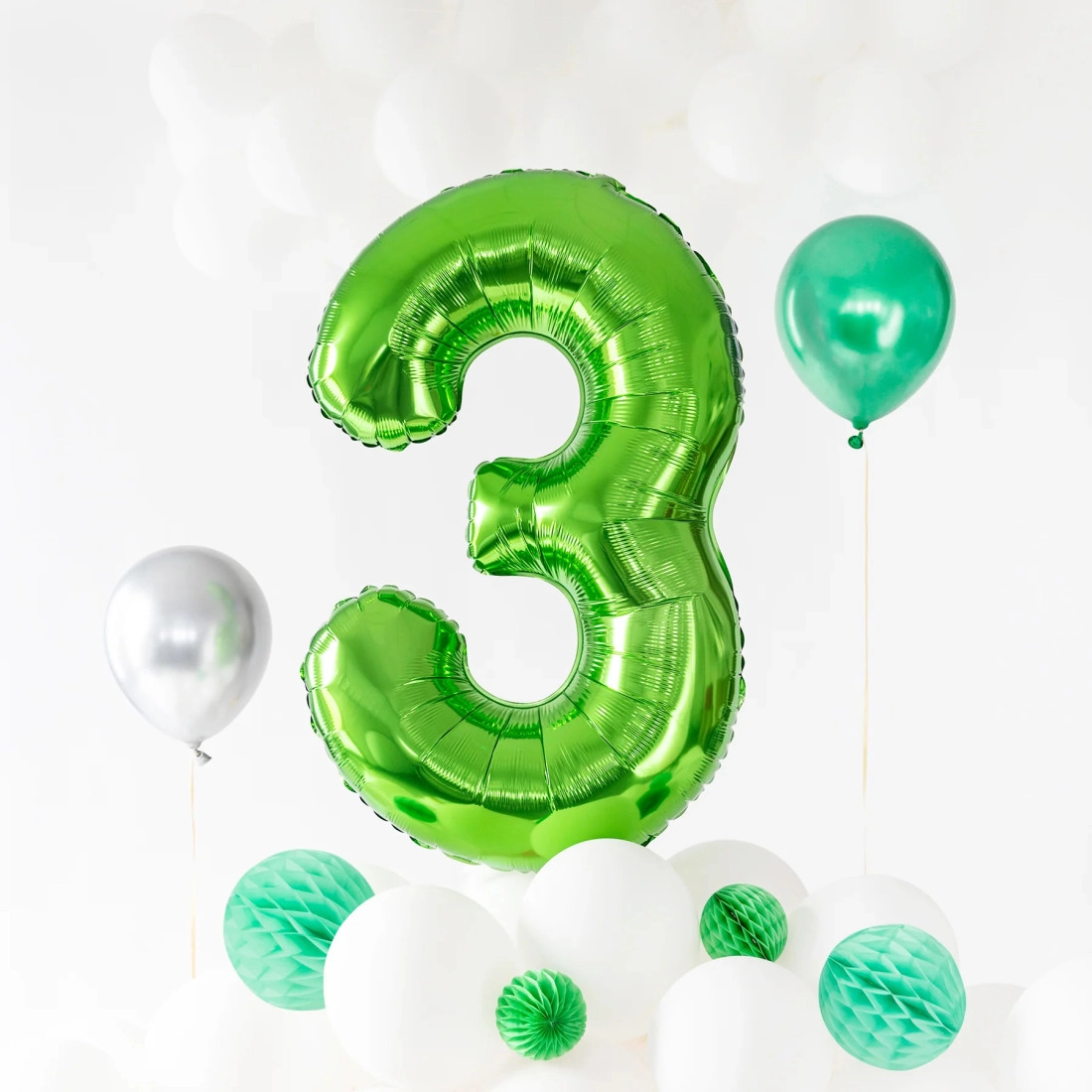 Minge decorativă din hârtie „Honeycomb”, verde, 10 cm