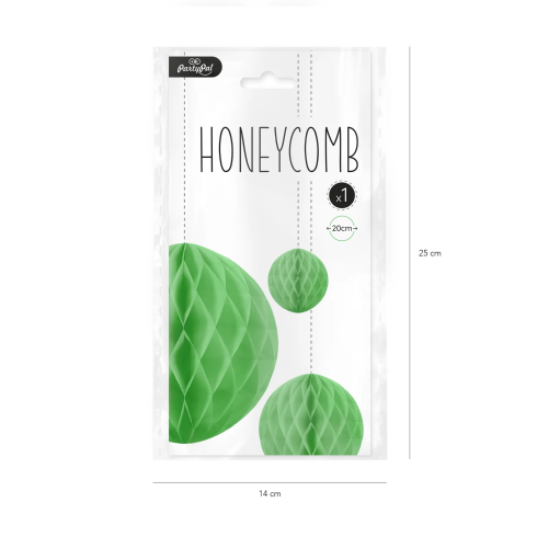 Papír dekorációs „Honeycomb” gömb, zöld, 20 cm Papír dekorációs „Honeycomb” gömb, zöld, 20 cm