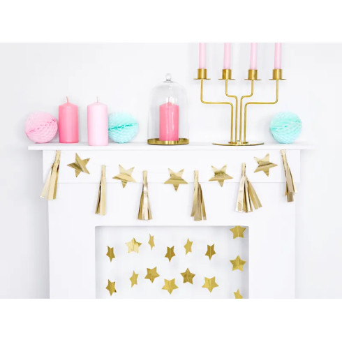 Papirnata girlanda zvezde – zlata 1,3 m