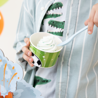 Papirnati lončki za sladoled Nogomet, 6 kosov