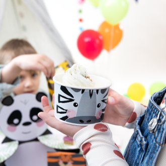 Papirnati lončki za sladoled Safari, 4 kos