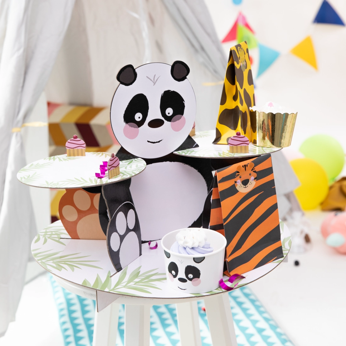 Safari papír fagylaltospoharak, 4 db