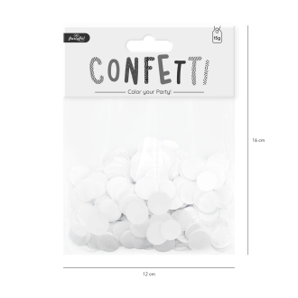 Papirnati konfeti 15 g – beli