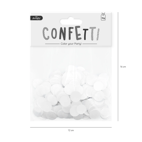 Papír konfetti 15 g – fehér Papír konfetti 15 g – fehér