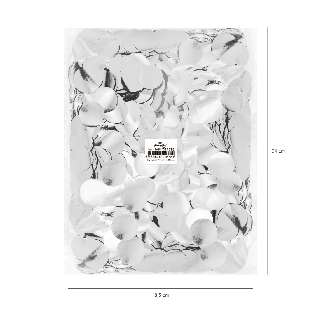 Papír konfetti 500 g – ezüst