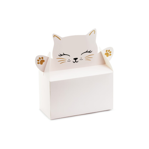Macska alakú papírdobozok tortához – 6 db, 19,5 x 8 x 19 cm