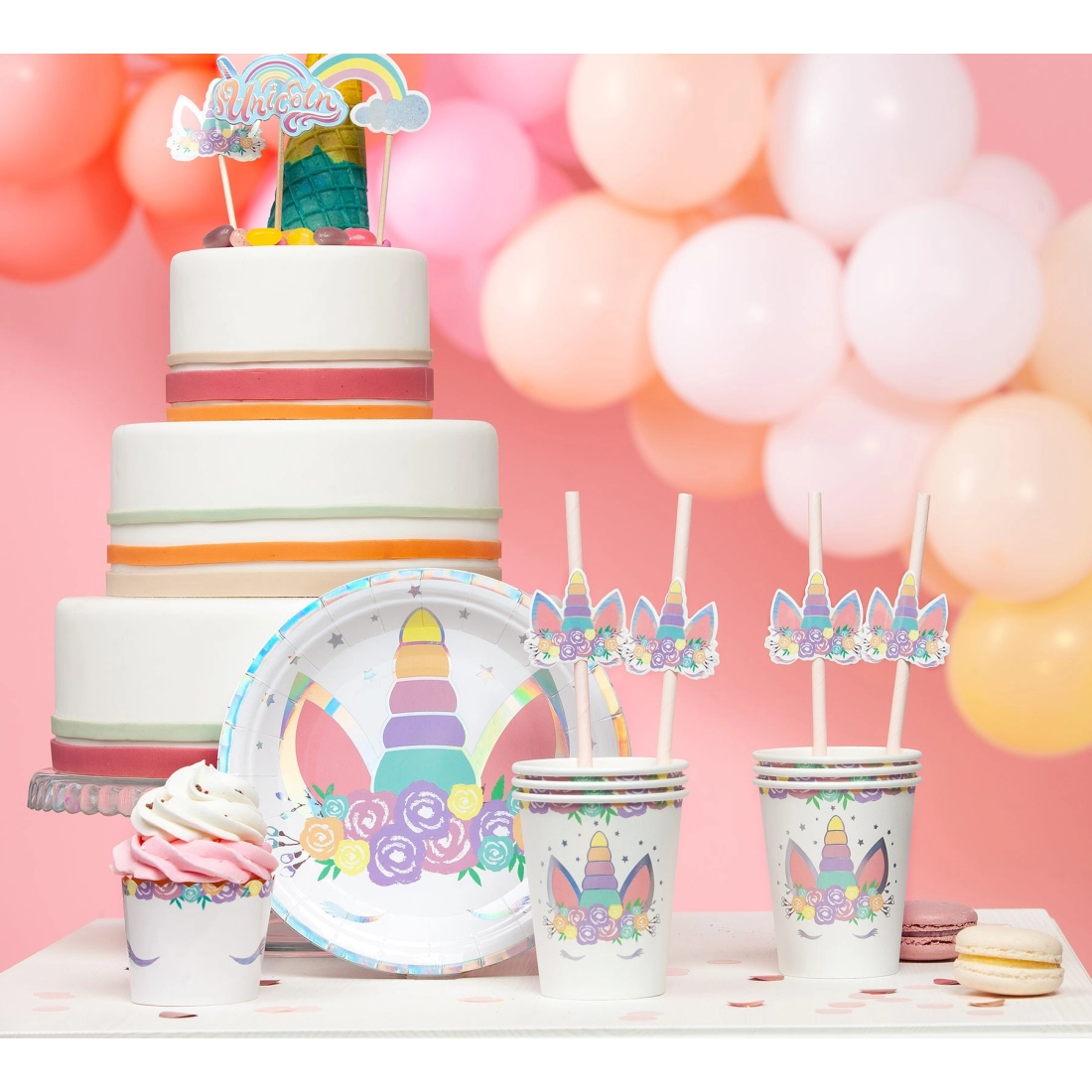 Pahare de hârtie Unicorn 220 ml, 6 buc.