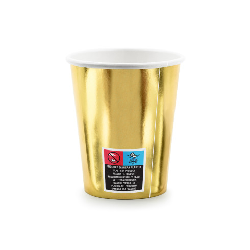 Papír poharak 30. születésnapra, arany – 220 ml, 6 db Papír poharak 30. születésnapra, arany – 220 ml, 6 db