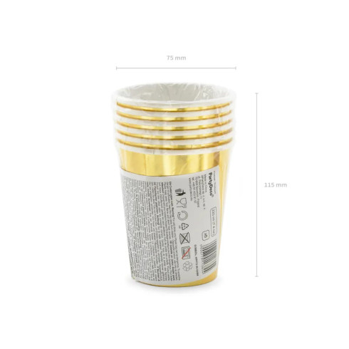 Papír poharak 30. születésnapra, arany – 220 ml, 6 db Papír poharak 30. születésnapra, arany – 220 ml, 6 db