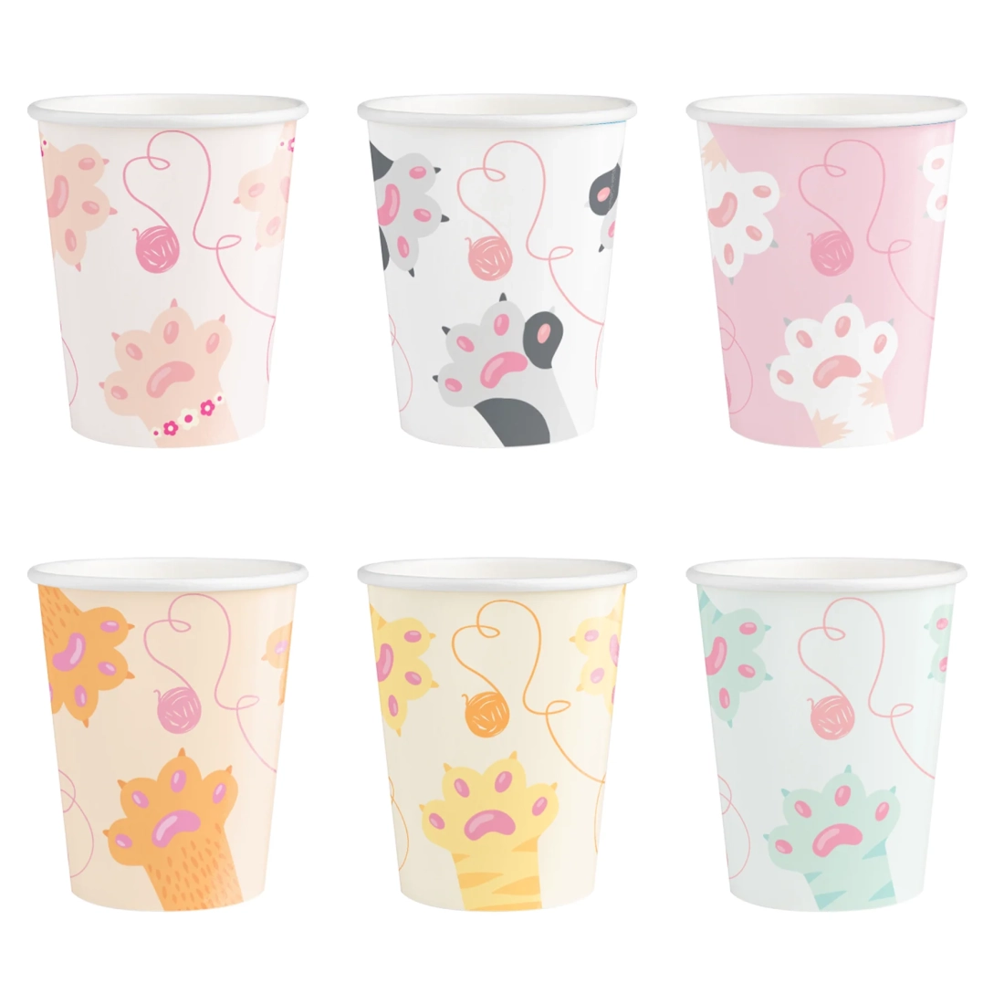 Papírpoharak Cicusok 220 ml, 6 db