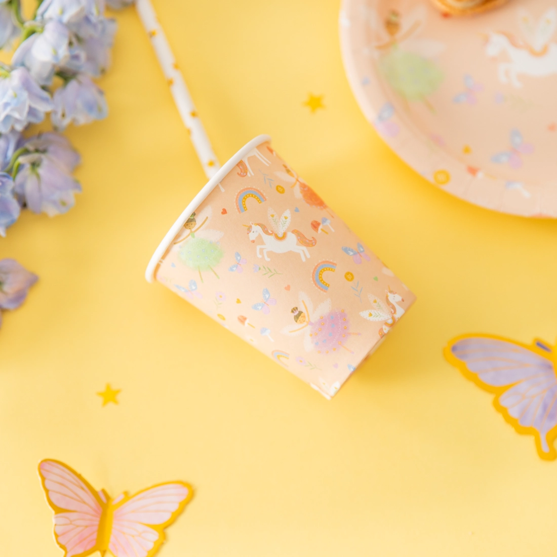 Papírpoharak Hercegnők és Egyszarvúk 220 ml, 6 db